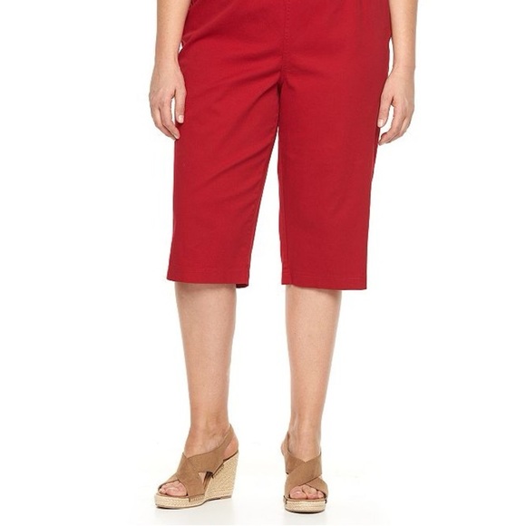 NWT Kim Rogers Red Capri pants - Picture 1 of 4